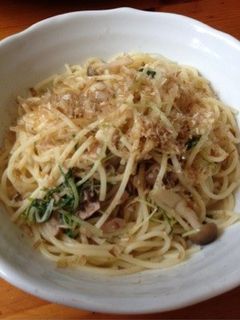 ツナと水菜の和風パスタ-レシピのメイン写真