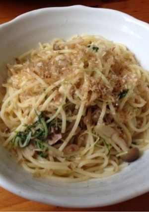 ツナと水菜の和風パスタ-レシピのメイン写真