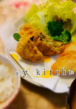 茄子餃子の挟み揚げ天ぷら-レシピのメイン写真