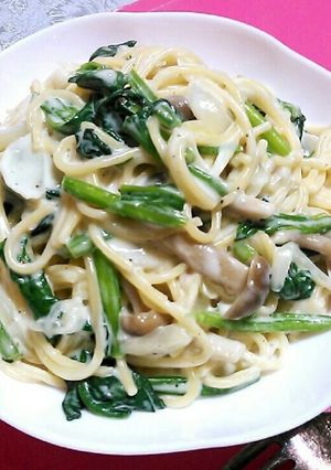 雑誌掲載！フライパン1つでクリームパスタ-レシピのメイン写真