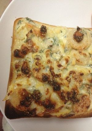 朝食に♪ネギ・大葉・魚ニソwチートースト-レシピのメイン写真