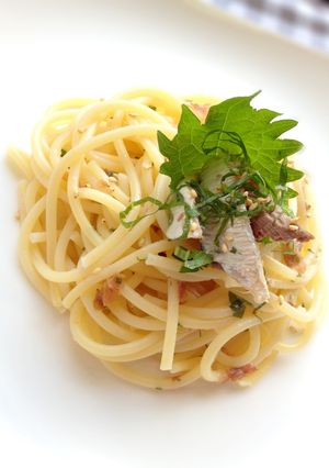 オイルサーディンと梅シソの冷製パスタ-レシピのメイン写真