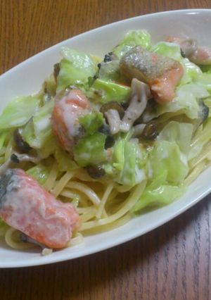 鮭とキャベツのクリームパスタ-レシピのメイン写真