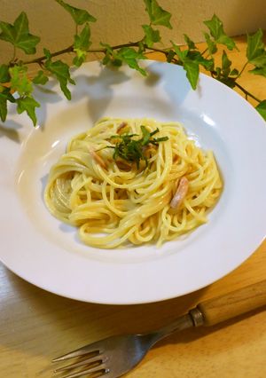 イカの塩辛クリームパスタ＊-レシピのメイン写真