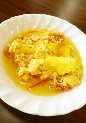 トマトのチーズ入り卵とじ-レシピのメイン写真