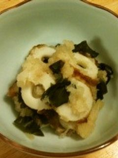 大根おろしとわかめと竹輪の酢の物-レシピのメイン写真