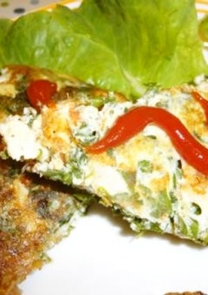 春菊入りイタリアンなオムレツ♪-レシピのメイン写真