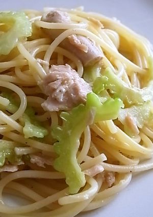 ゴーヤとツナのバター醤油スパゲティー-レシピのメイン写真