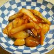 鱈と夏野菜のピリ辛ケチャップ炒め