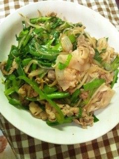 ニラと豚肉の中華炒め-レシピのメイン写真