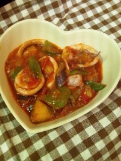 いかのトマト煮込み-レシピのメイン写真