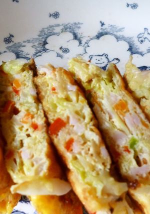 具だくさんの卵焼き♪お弁当ホットサンドに-レシピのメイン写真