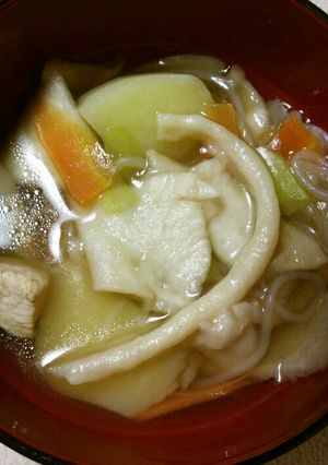 青森県八戸市のB級グルメ！せんべい汁♪-レシピのメイン写真