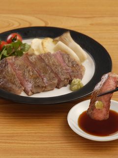 わさびしょうゆでいただく和風ステーキ-レシピのメイン写真