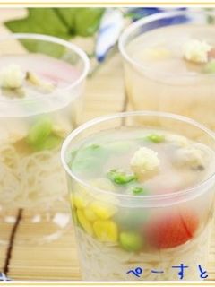 そうめんの寒天寄せ-レシピのメイン写真