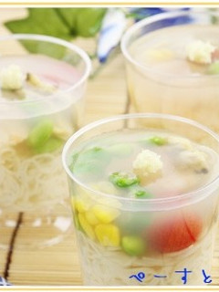 そうめんの寒天寄せ-レシピのメイン写真