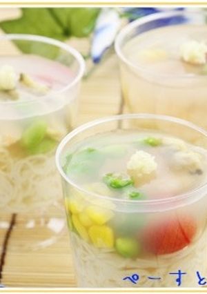 そうめんの寒天寄せ-レシピのメイン写真