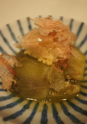 丸茄子で☆蒸し茄子　生姜醤油をつけて-レシピのメイン写真