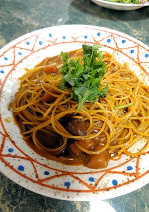 レトルトカレーのお手軽パスタ-レシピのメイン写真
