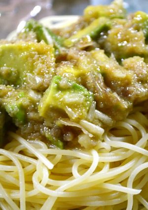 明太子とみょうがとアボカドの冷製パスタ-レシピのメイン写真