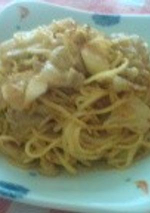 材料３つと麺だけ。豚キムチ焼きそば-レシピのメイン写真