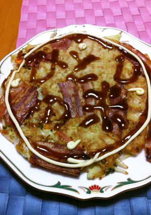 玄米粉でお好み焼き-レシピのメイン写真