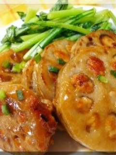 レンコンの鶏肉はさみ照り焼き-レシピのメイン写真