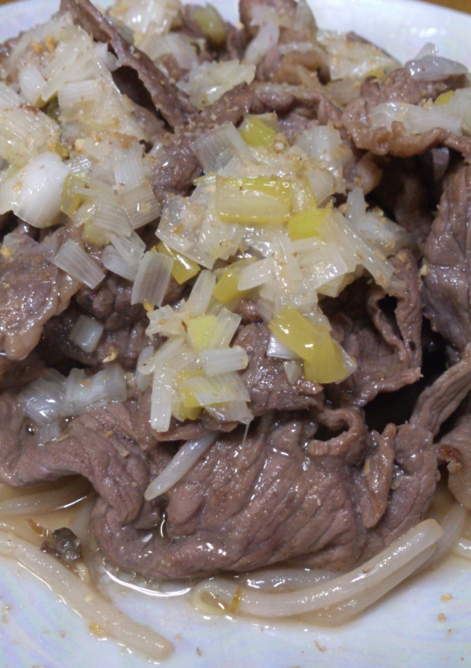 牛肉もやしあっさり炒め　ネギ塩タレソース-レシピのメイン写真