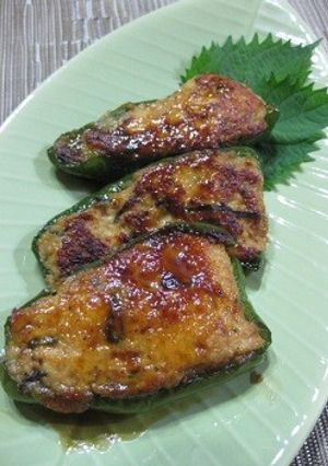 ピーマンの塩昆布肉詰め-レシピのメイン写真
