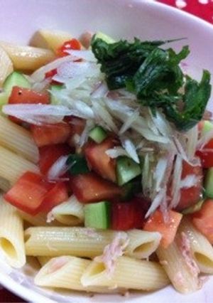 ツナとトマトの冷たいペンネ-レシピのメイン写真