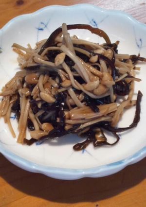 簡単もう一品！えのきの佃煮昆布あえ-レシピのメイン写真