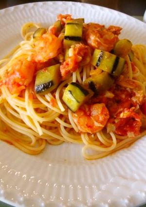 完熟トマトとナスのパスタ-レシピのメイン写真