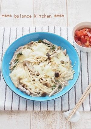 １０分で！豚肉ときのこの紫蘇チーズ蒸し-レシピのメイン写真