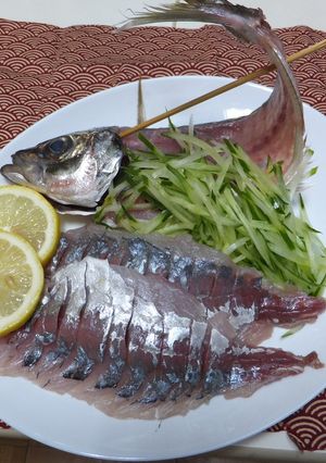 鯵の活き作り♪-レシピのメイン写真