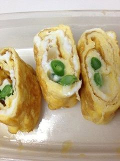 お弁当に♪チーズとインゲン卵焼き-レシピのメイン写真