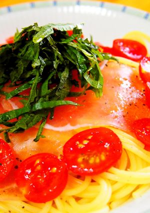 生ハムとトマトの冷製オイルパスタ☆-レシピのメイン写真