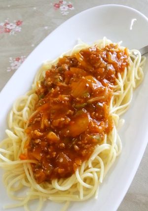 簡単チョイ濃厚ミートソーススパゲティ-レシピのメイン写真