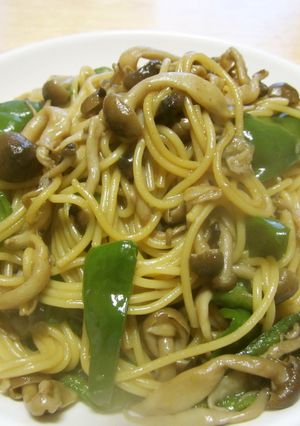 ピーマンとしめじの和風パスタ-レシピのメイン写真
