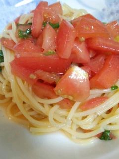 バジルとトマトの冷製パスタ。-レシピのメイン写真