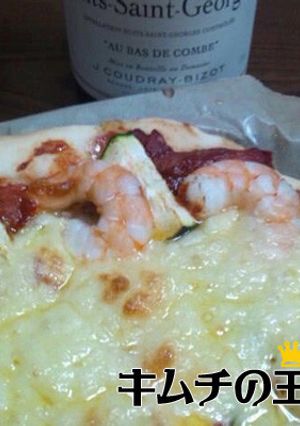 てる生地ぱりぱりクリスピーカミナリ梅ピザ-レシピのメイン写真