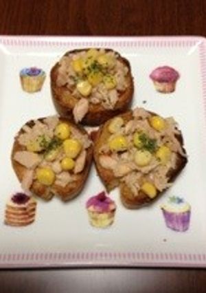 ツナとコーンの☆ブルスケッタ☆-レシピのメイン写真