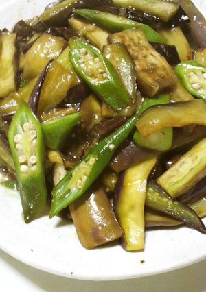 なすとオクラのとろみ炒め（酢入り）-レシピのメイン写真