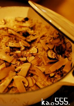 ルクルーゼで炊く　秋の松茸ご飯♪-レシピのメイン写真