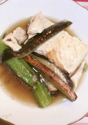敬老の日に♡冷凍豆腐と夏野菜の煮びたし-レシピのメイン写真