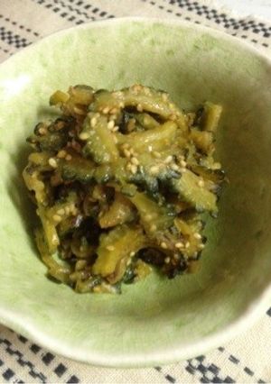 ゴーヤのゴマ味噌炒め-レシピのメイン写真