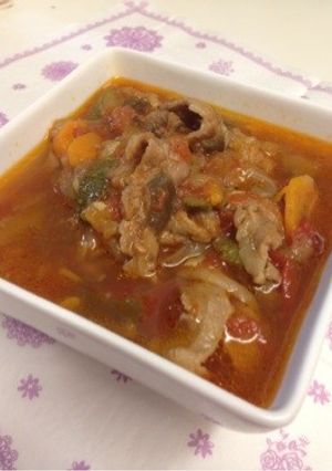 【圧力鍋で】牛肉と野菜のトマト煮込み-レシピのメイン写真