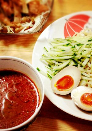 10分で出来るよ。辛うま！肉味噌つけ麺。-レシピのメイン写真