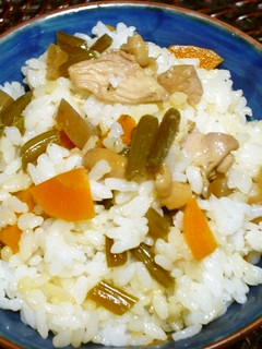 さつま芋のツルの混ぜご飯-レシピのメイン写真