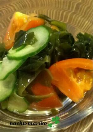 簡単☆トマトとワカメの酢の物-レシピのメイン写真