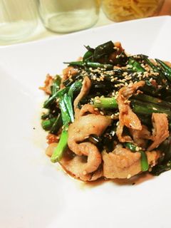 疲労回復に*豚こまとニラの炒め物*-レシピのメイン写真